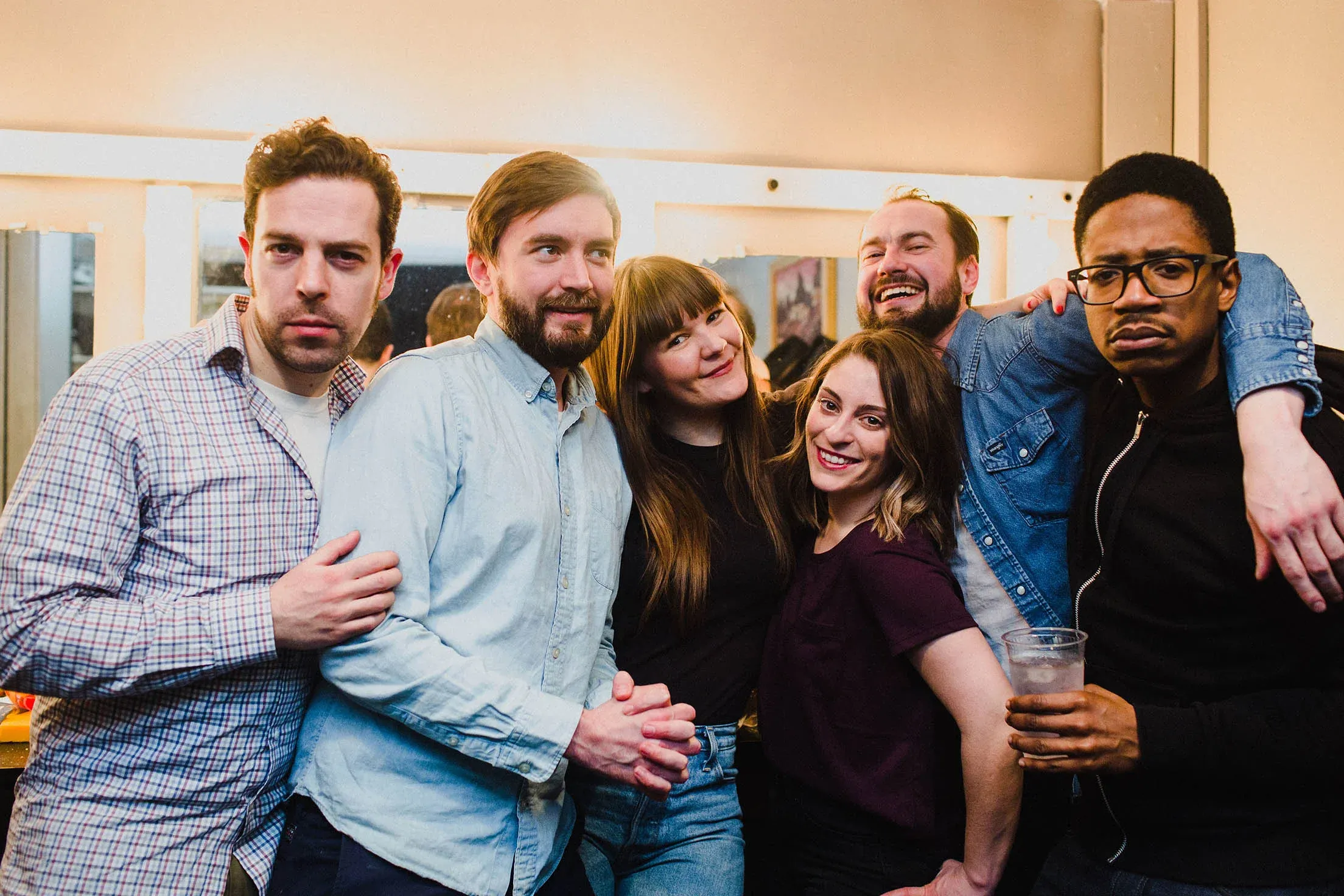 Comedians Michael Balazo, James Hartnett, Sara Hennessey, Jackie Pirico, Jordan Foisy, and Chris Sandiford